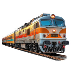 Obraz premium Vehicle train transportation locomotive on transparent background, PNG
