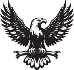 Eagle icon silhouette vector with white background