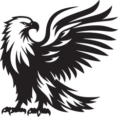 Eagle icon silhouette vector with white background