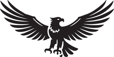 Eagle icon silhouette vector with white background