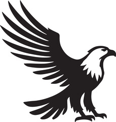 Eagle icon silhouette vector with white background