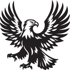 Eagle icon silhouette vector with white background