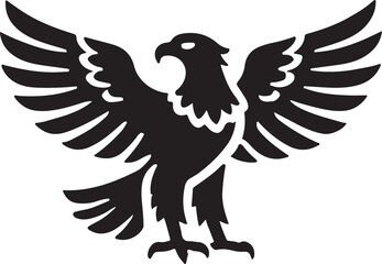 Eagle icon silhouette vector with white background