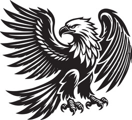 Eagle icon silhouette vector with white background