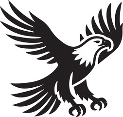 Eagle icon silhouette vector with white background
