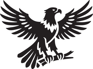 Eagle icon silhouette vector with white background
