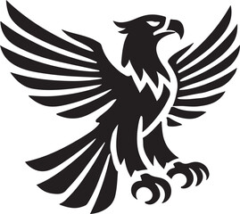 Eagle icon silhouette vector with white background