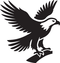 Eagle icon silhouette vector with white background