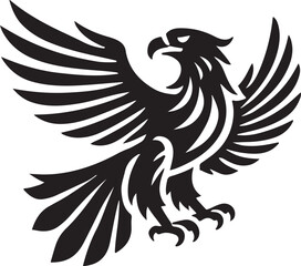 Eagle icon silhouette vector with white background