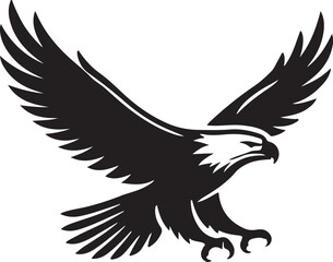 Eagle icon silhouette vector with white background