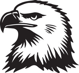 Eagle icon silhouette vector with white background