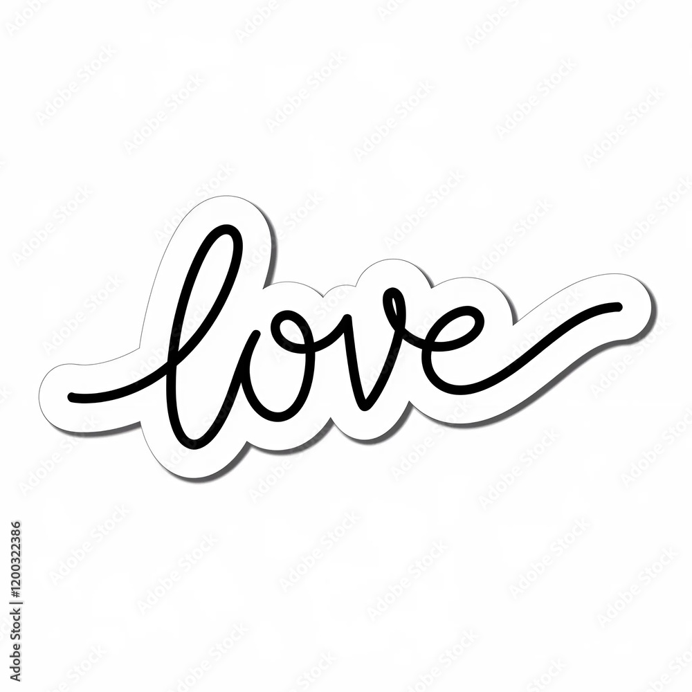Fototapete a vector illustration of a sticker with the word 