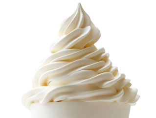 Isolated Soft Serve Ice Cream