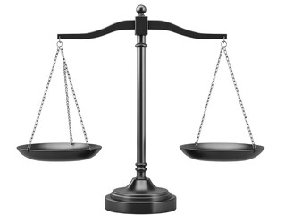 Isolated Black Scales of Justice