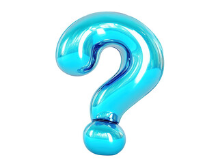 Isolated Blue Question Mark Symbol