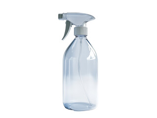 Isolated Large Clear Spray Bottle