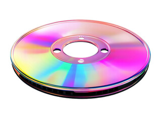 Isolated Reflective Iridescent Disc