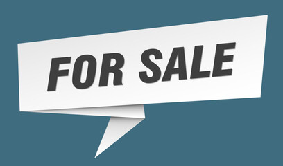 for sale banner. for sale speech bubble, label, sticker, sign template