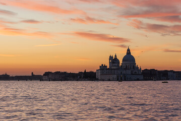 Obraz premium Santa Maria della Salute Basilica Against Sunset