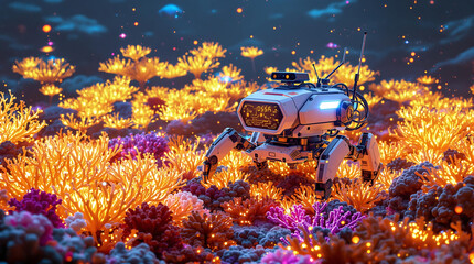 AI-Driven Underwater Exploration Robot Collecting Data from Coral Reefs 