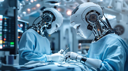 AI-Powered Robotic Surgeon Performing Complex Medical Procedures 