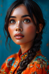 Closeup of a beautiful woman 