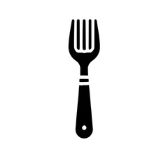 Fork Icon:  A simple yet elegant silhouette of a fork, perfect for culinary, dining, or restaurant-themed designs.