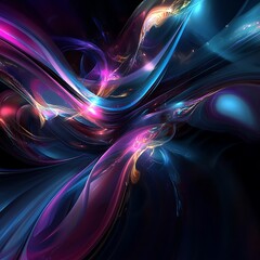Radiant Abstract Neon Color Explosion Glowing with Bright Patterns