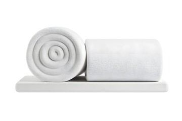Soft Rolled Towels on White Surface