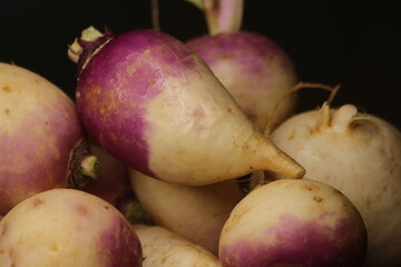 Fresh Turnips Close Up
