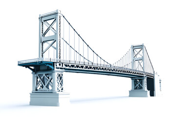 Fototapeta premium Suspension Bridge: Design, Engineering Marvel