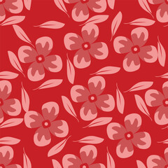 Cute hand drawn floral seamless pattern background