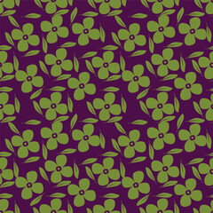 Cute hand drawn floral seamless pattern background