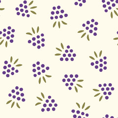 Seamless vector pattern with blackberries.
