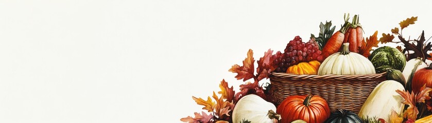 Bountiful Basket of Fresh Vegetables