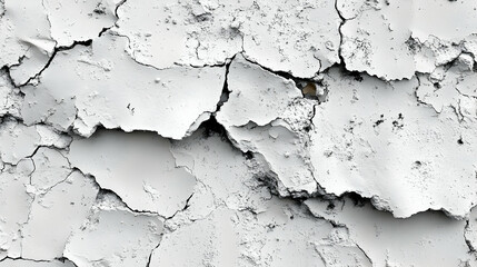 Fototapeta premium Cracked White Paint Texture Background