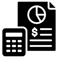 Accounting Glyph Icon