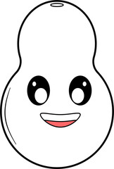 Cartoon avocado coloring outline vector