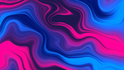 Obraz premium Neon Wavy Line Background