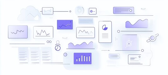 An engaging infographic dashboard template that includes an admin panel UI, complete with diagrams, graphs, and progress bars for effectively displaying data statistics and workflow. This template is