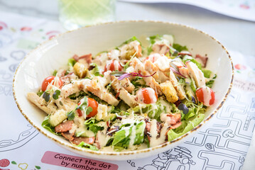 Served risotto salad