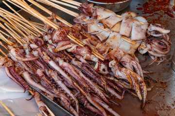 fried squids at horizontal composition