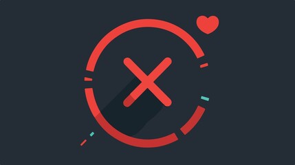 Obraz premium Checkmark and X Flat Icons for Apps