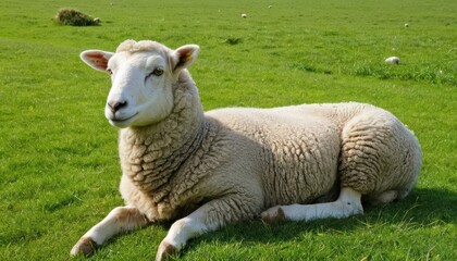 Fototapeta premium sheep and lamb