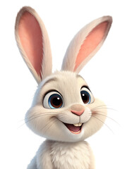 Fototapeta premium happy easter bunny isolated on transparent background png