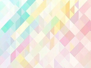 Obraz premium Abstract geometric pattern of pastel triangles forming a vibrant mosaic of soft, overlapping colors