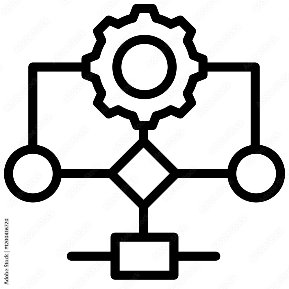 Poster Algorithm Outline Icon