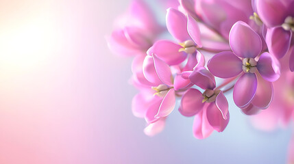 vibrant close up of pink flowers with soft pastel background, evoking tranquility and beauty