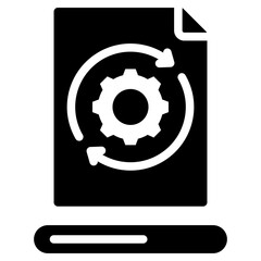 Data Processing Glyph Icon