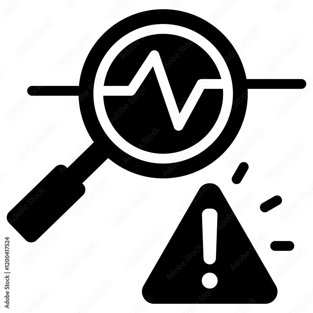 Poster anomaly detection glyph icon